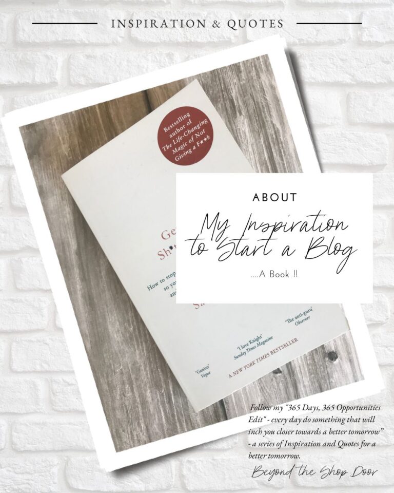 My Inspiration to Start a Blog - A Book