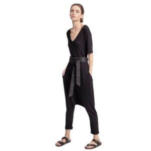 Marcellamoda – Black Jumpsuit with Harem Pants