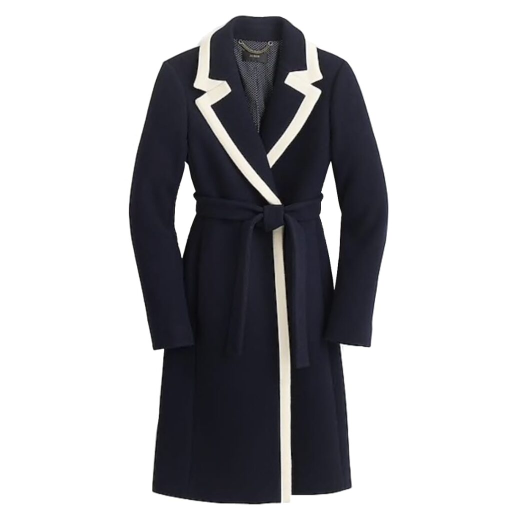 Coats Inspired by Meghan Markle - J CREW - TIPPED WRAP COAT