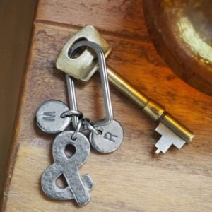 Ampersand Initials Keyring