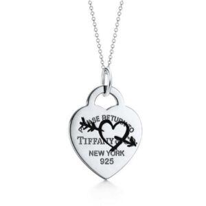 TIFFANY – Etched Heart and Arrow Tag Charm