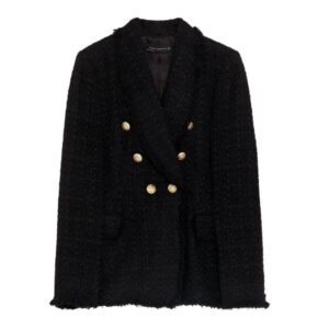 ZARA – TWEED BLAZER WITH BUTTONS