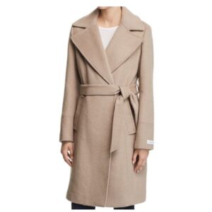 Calvin Klein Notched Collar Wrap Coat – Bloomingdales