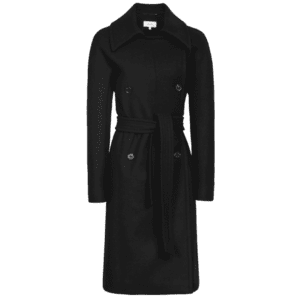 REISS EILISH DOUBLE BREASTED COAT BLACK