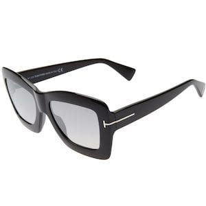 TOM FORD Hutton 55mm Rectangular Sunglasses