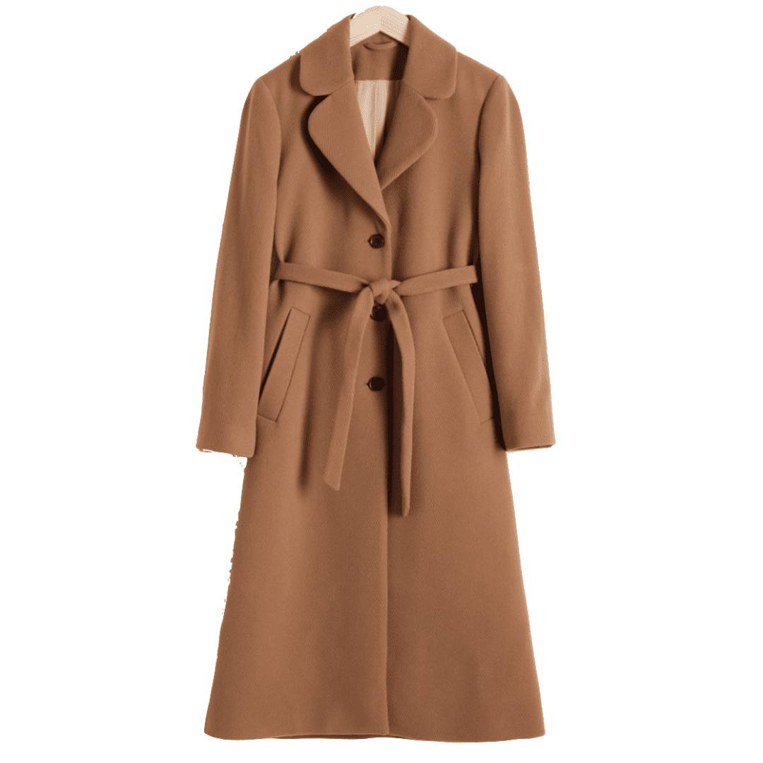& other stories A-Line Wool Blend Belted Coat