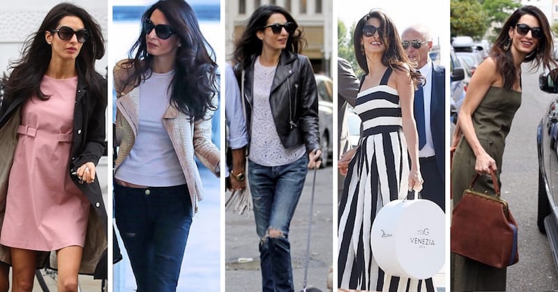 Amal Clooney Statement Sunglasses