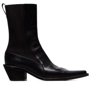 HAIDER ACKERMANN Black Ela 50 leather ankle boots