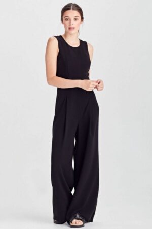 Juliette Hogan- Juliana Jumpsuit  Luxe Coloured Suiting Black