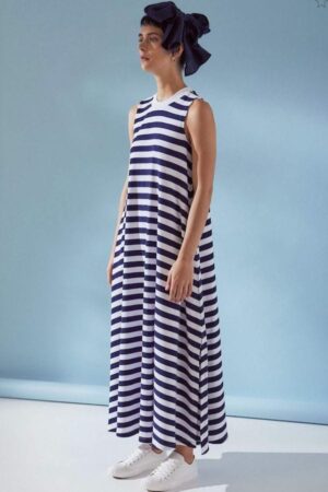 Kowtow – A-LINE DRESS WIDE STRIPE