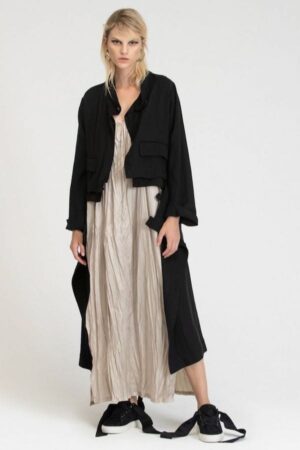 TAYLOR BOUTIQUE – SUBDIVIDE DUSTER – BLACK