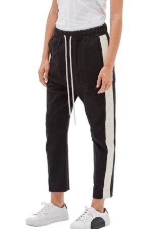 bassike – herringbone detail rugby pant