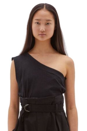 bassike – one shoulder wide jersey tank