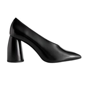 & other stories – Flared Block Heel Leather Pumps