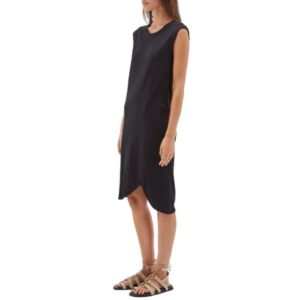 Bassike FITTED MUSCLE TANK DRESS / BLACK