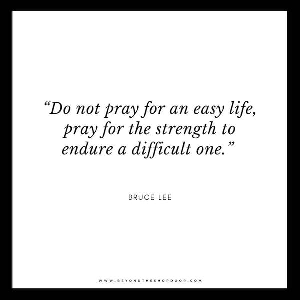 Inspirational Quotes on Strength in Hard Times - Bruce Lee