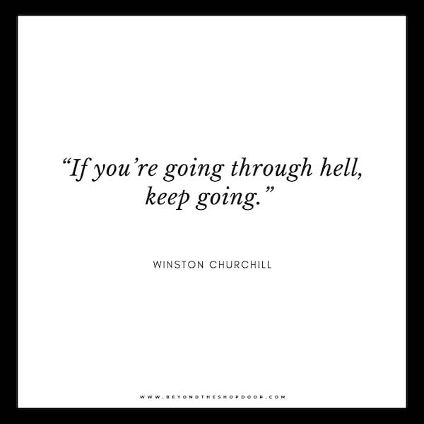 Inspirational Quotes on Strength in Hard Times - Winston Churchill
