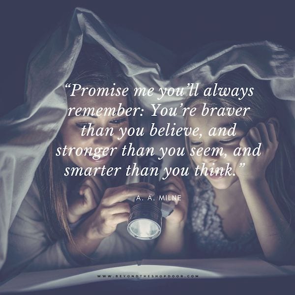 Inspiration Quotes on Strength in Hard Times - AA Milne