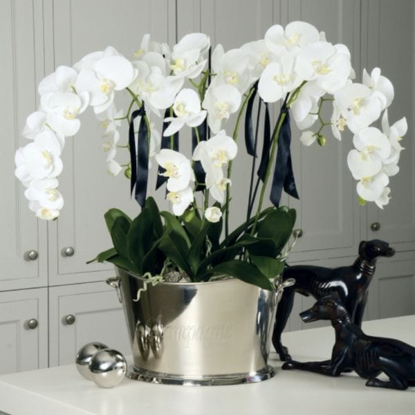 Articial Orchid Home Decor Champagne Cooler