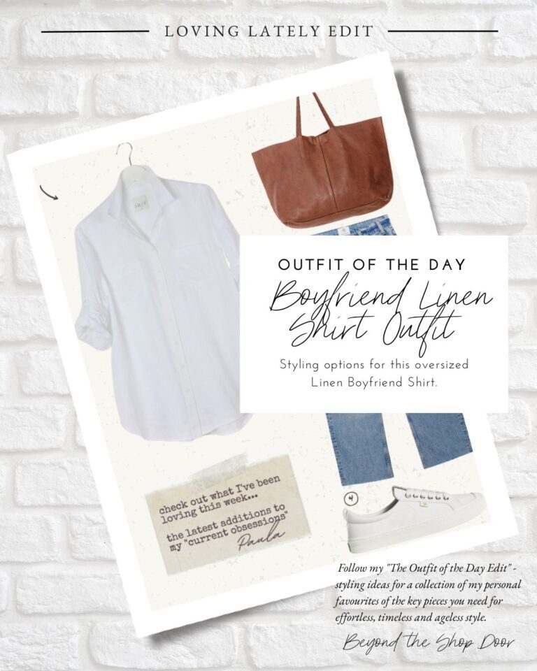 Linen Boyfriend Shirt Outfit of the Day