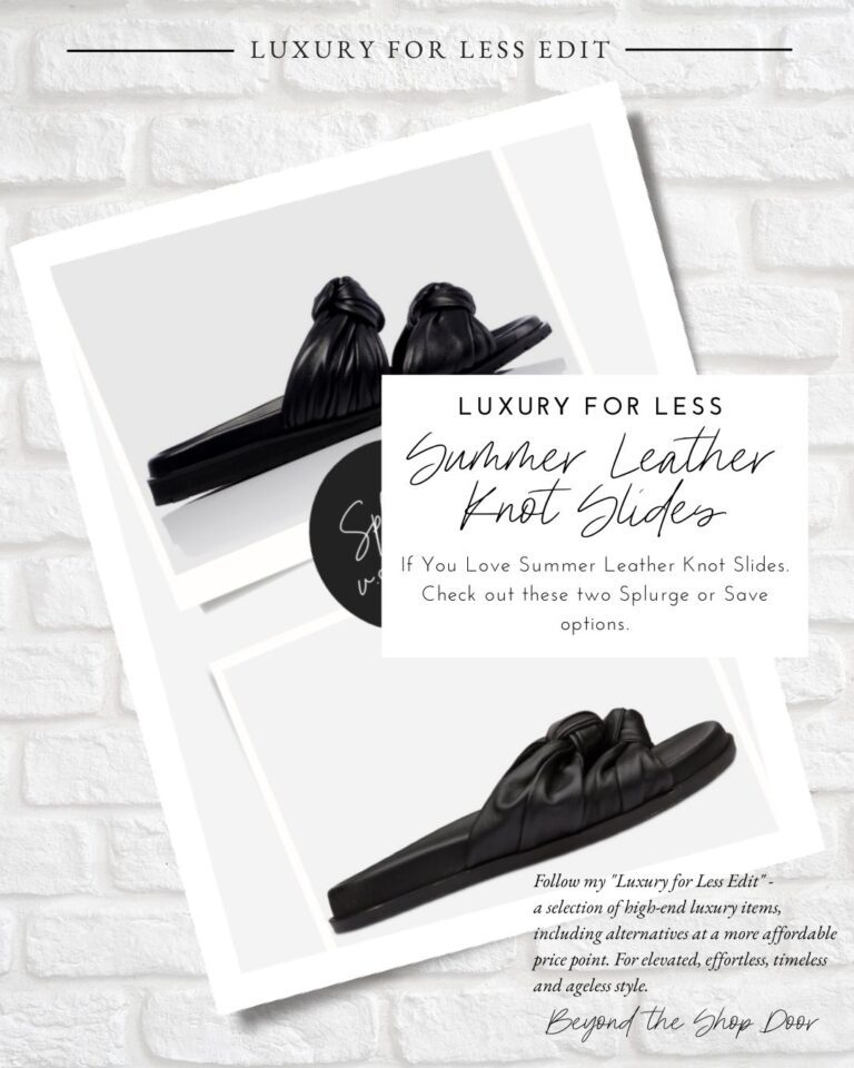 Summer Leather Knot Slides - Splurge vs Steal Dear Frances Tye Slide
