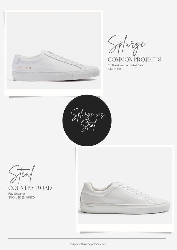 Splurge vs Steal Edit - Minimalist White Sneaker