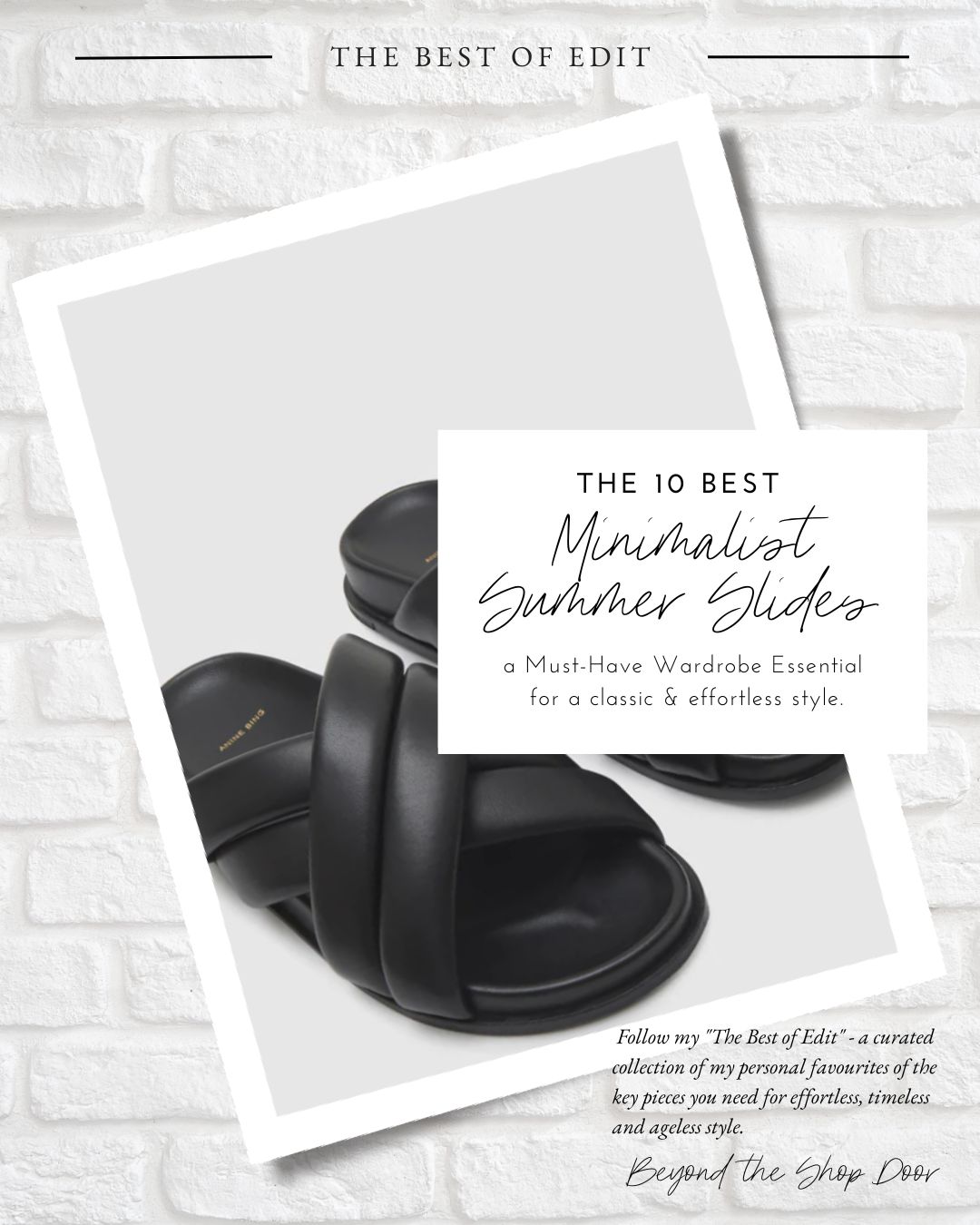 The 10 Best Minimalist Summer Slides - Effortless Classic