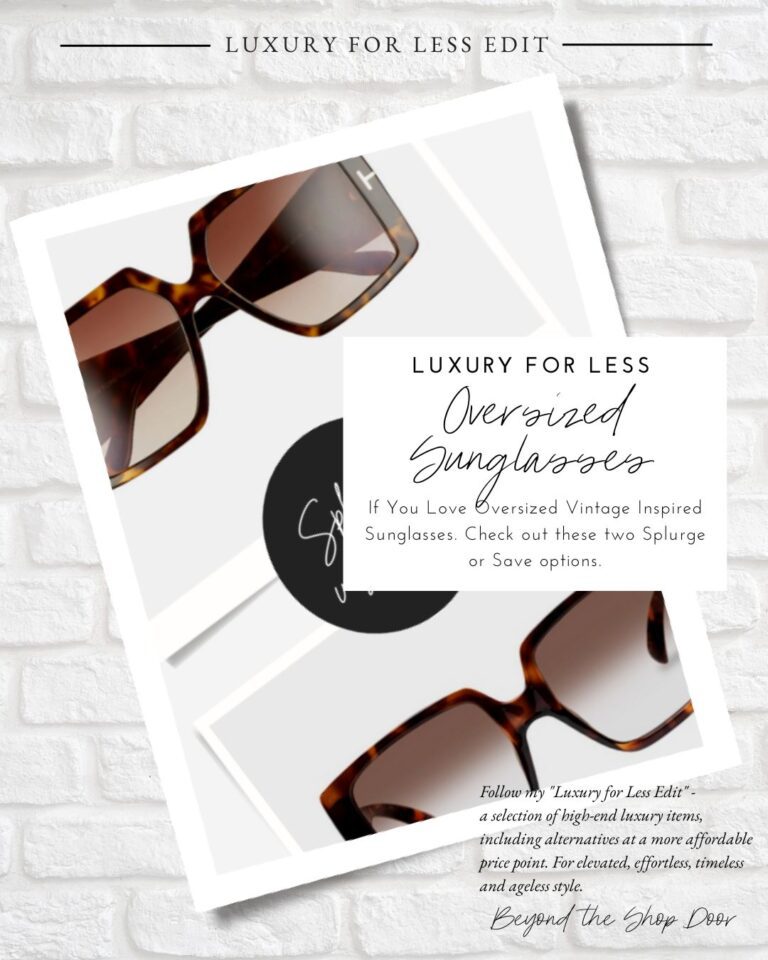 Oversized Vintage Inspired Sunglasses | SPLURGE VS STEAL Edit