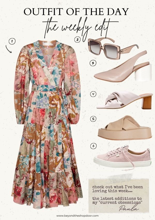 Vintage Inspired Wrap Midi Dress Outfit