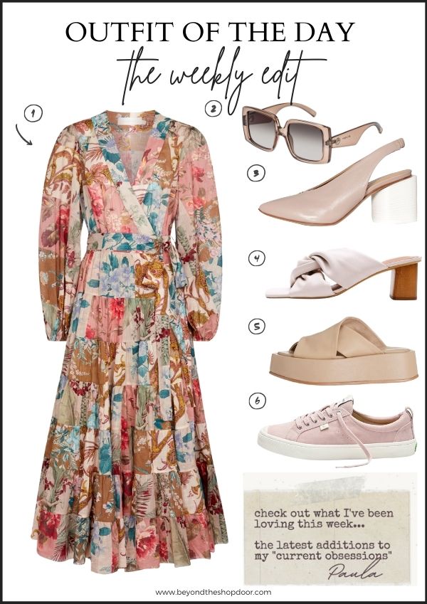 Vintage Inspired Wrap Midi Dress Outfit