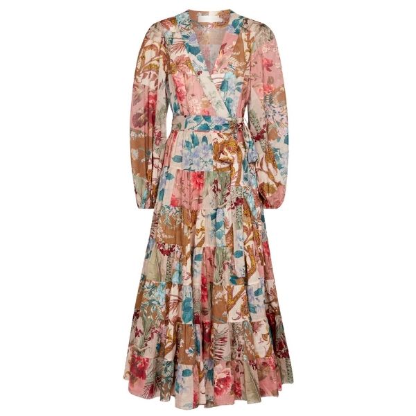 Vintage Inspired Zimmermann Wrap Midi Dress Outfit