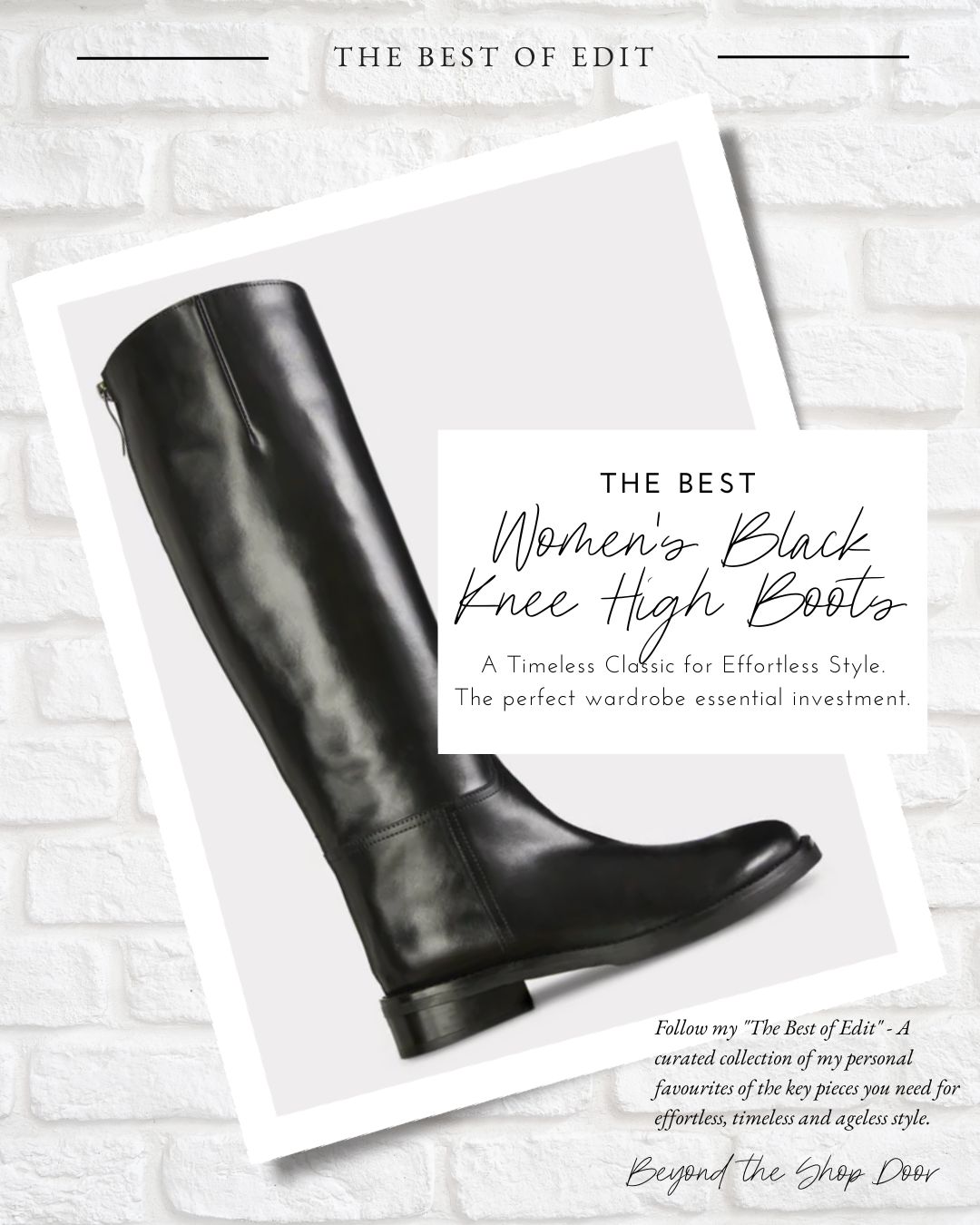 Discover the Timeless Appeal of Black Knee High Boots Beyond The Shop Door