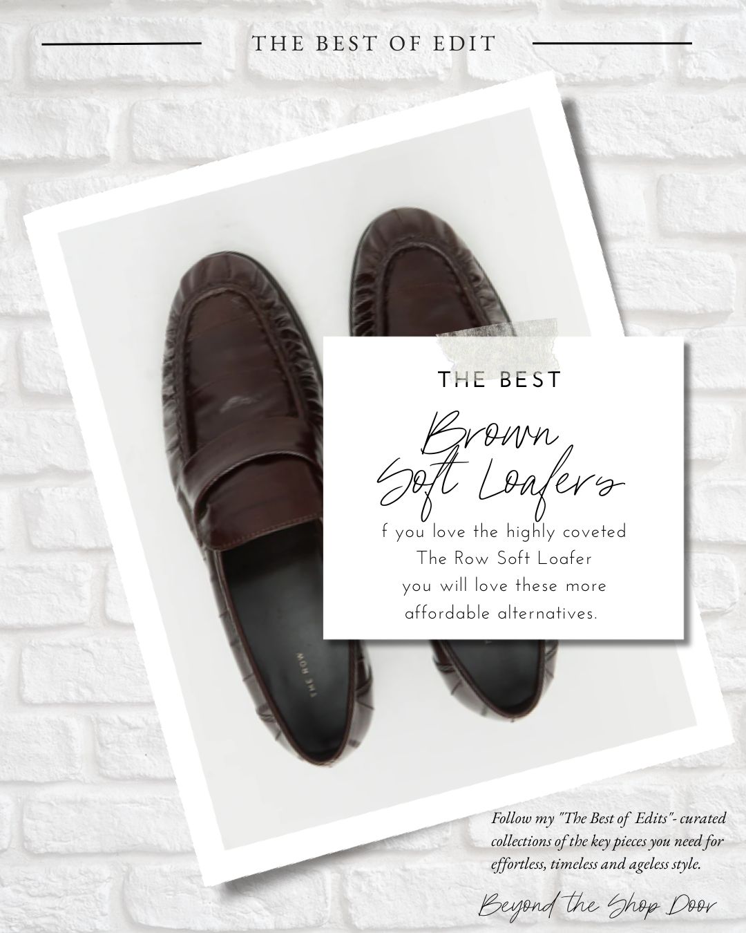 Brown Soft Loafers The Row