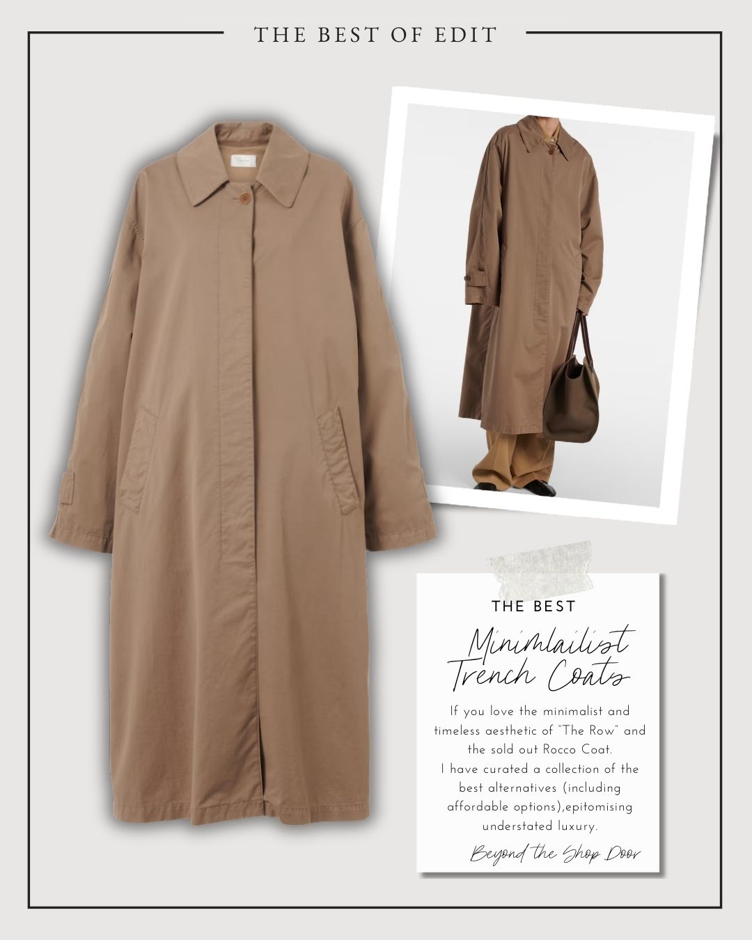 Modern Minimalist Trench Coats