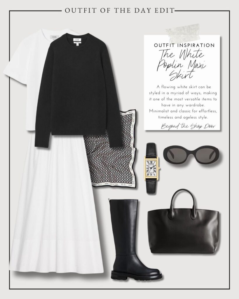 White Maxi Skirts Outfit