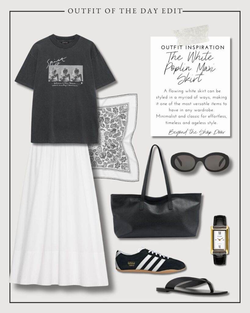 White Maxi Skirts Outfit