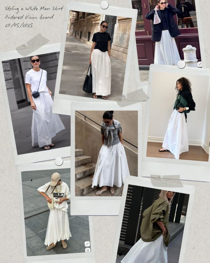 White Maxi Skirts Outfit